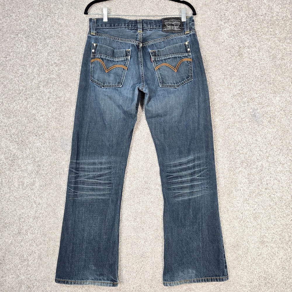 Rare Levis 527 Jeans Mens 31x32 Boot Cut Denim distressed
